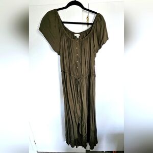 NWT plus size women's Olive green high low dress size 3x